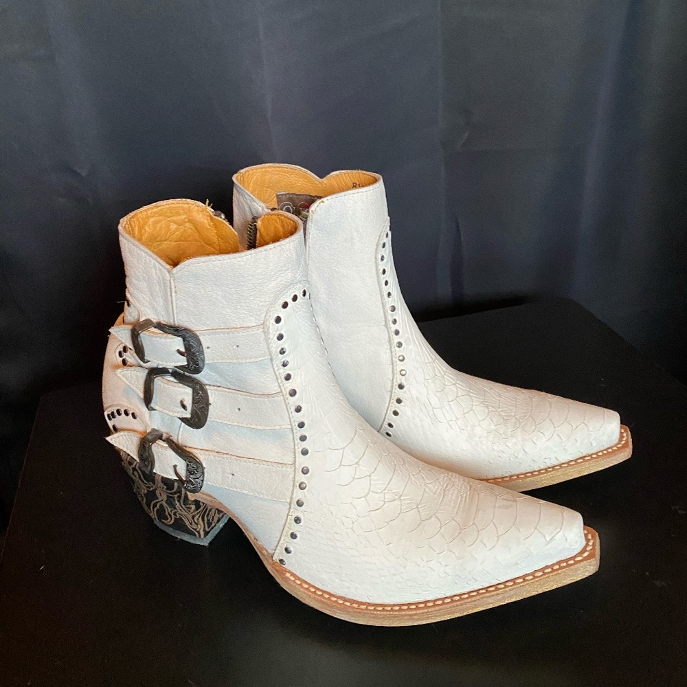 ♟Old Gringo White Remington 6” Shaft Boot ~ Size 8.5 ~